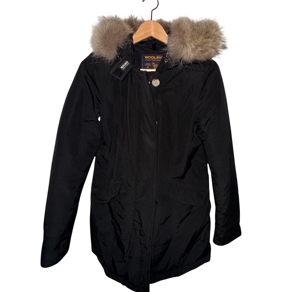 Woolrich Arctic Parka Fur Hood Down Ramar Cloth Gorpcore Winter S Black